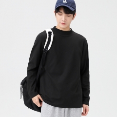 春秋季男士圆领长袖毛衣青少年韩版修身上衣潮男装新款学生针织衫